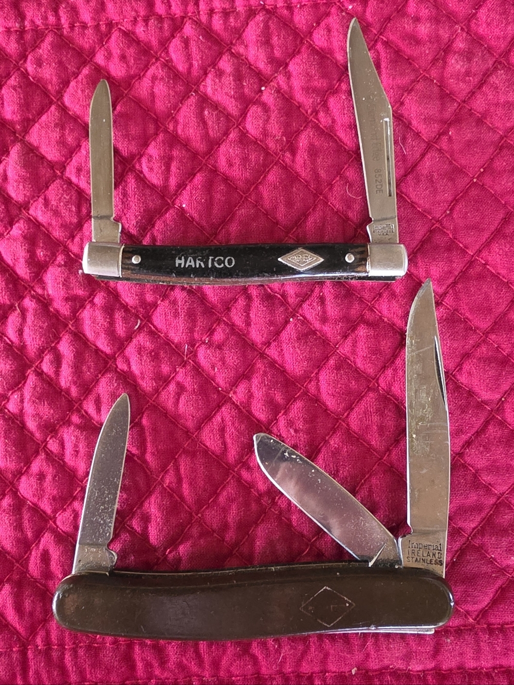 Vintage Set/2 Hartco Imperial Stainless 852 DE & Imperial Ireland EUC